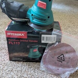 Teal and Black Random Orbital Sander FL117